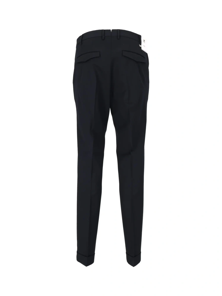 Pantaloni Pants - MASTER, Flat Front, Diagonal Pockets, Flap Back Pockets, Turn-Up - Img 3
