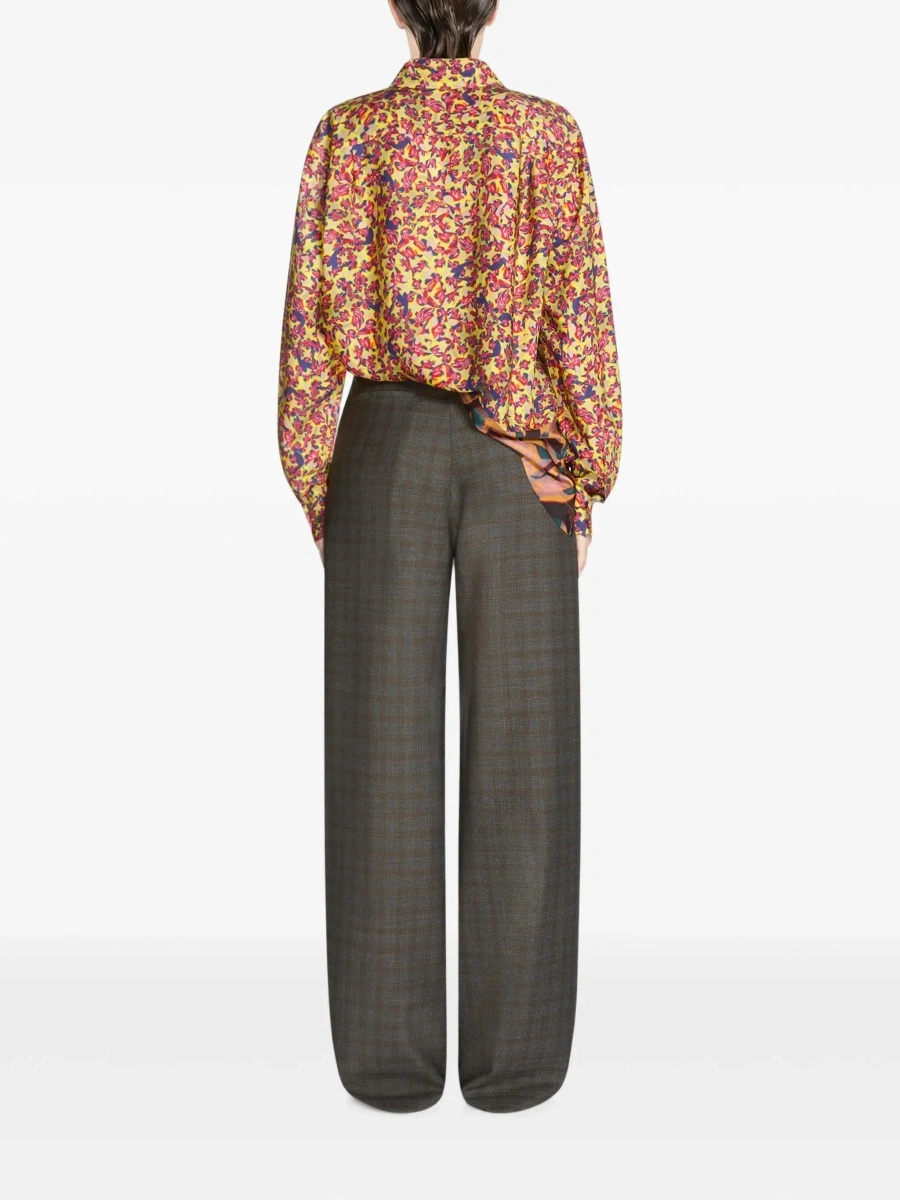 Pantaloni 'PECHA' Brown High-waisted Pants with Striped Motif in for Women - Img 6