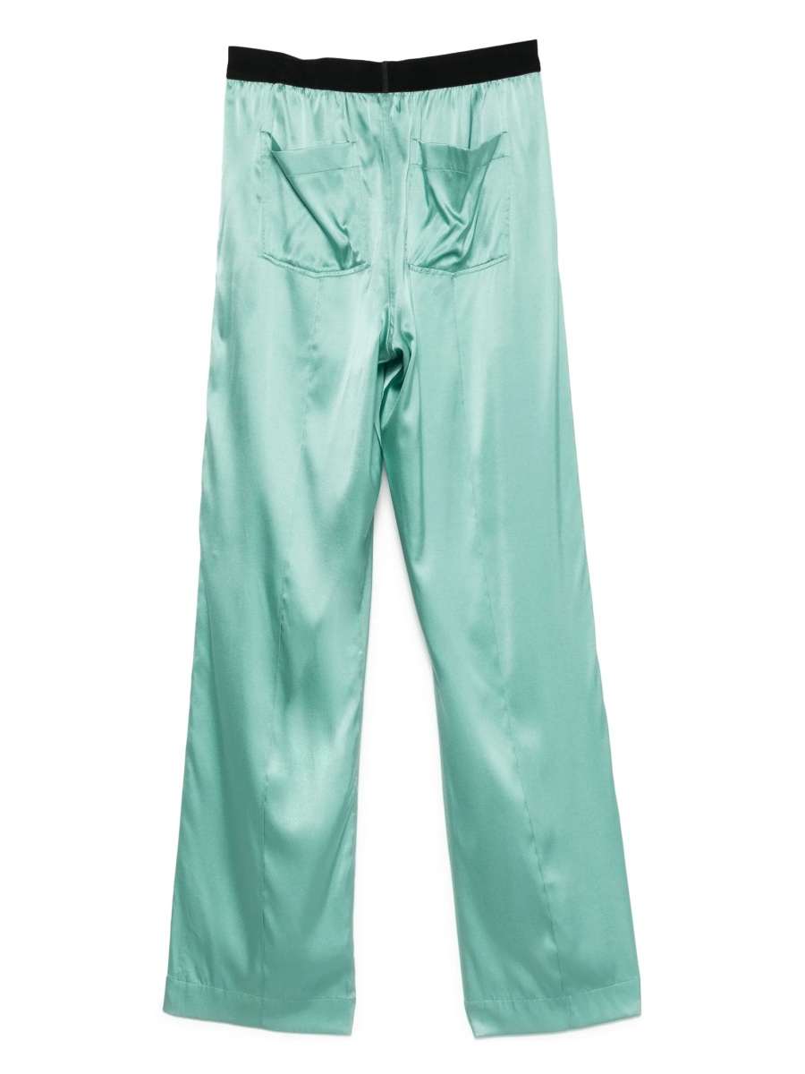 Pantaloni pijama Tom Ford verzi din matase si elastan - Img 2