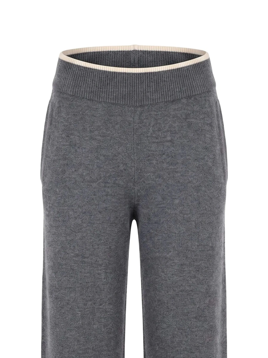 Pantaloni Pinko gri din lana si casmir - Img 4
