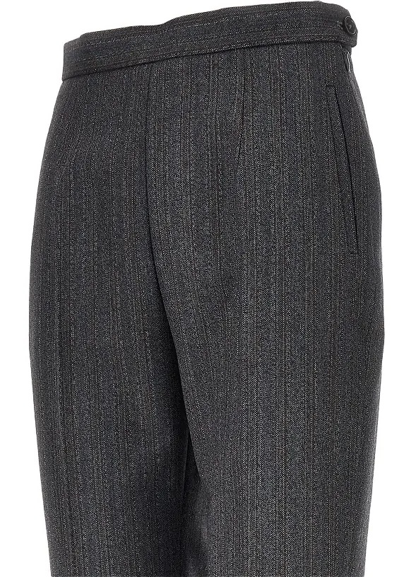 Pantaloni Pinstriped wool tailored pants - Img 2