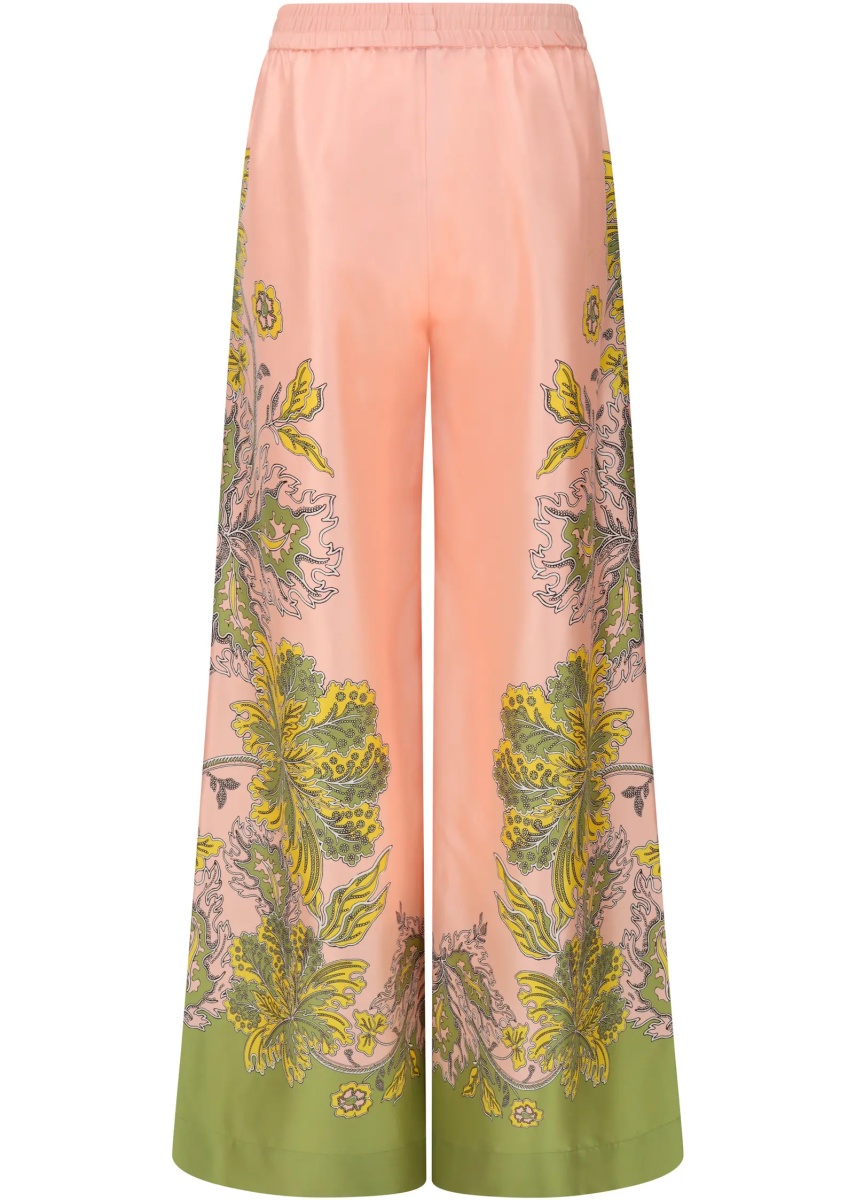 Pantaloni Printed silk twill Pants - Img 2