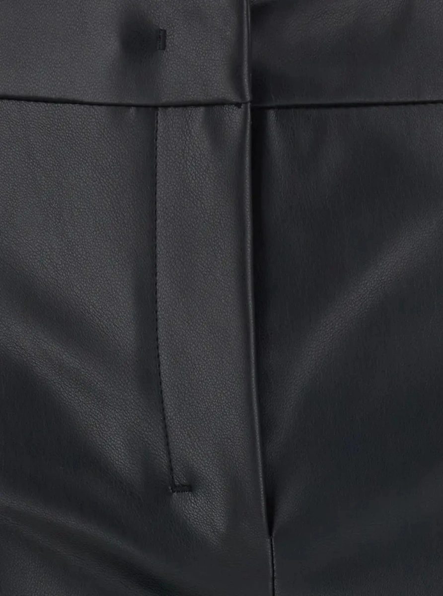 Pantaloni 'S MAXMARA negri din piele ecologica - Img 3