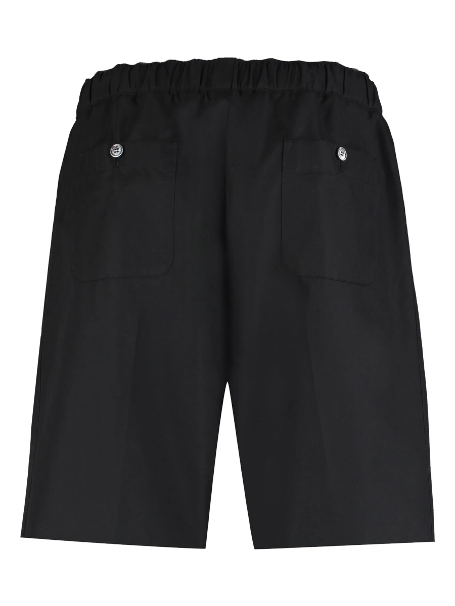 Pantaloni scurti Alexander McQueen negri din bumbac - Img 5