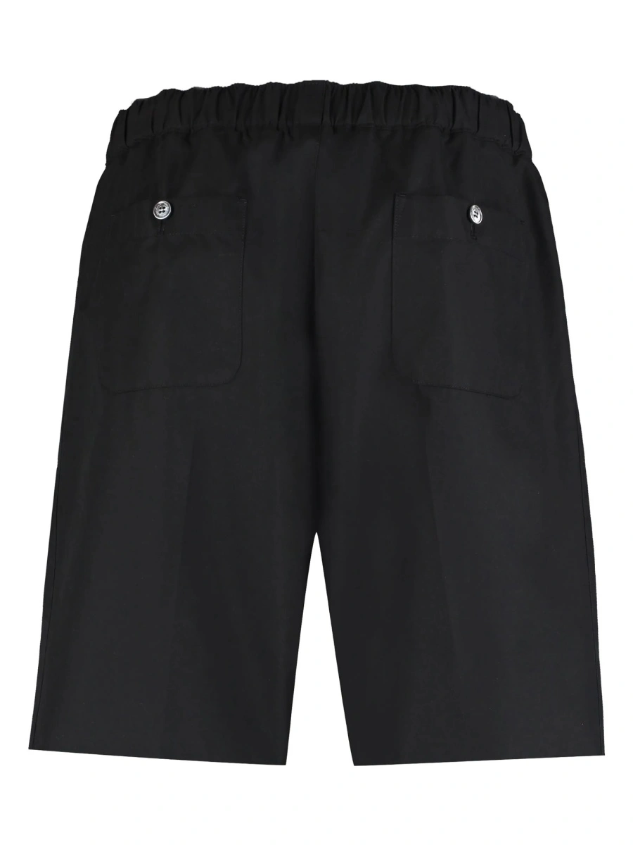 Pantaloni scurti Alexander McQueen negri din bumbac - Img 5