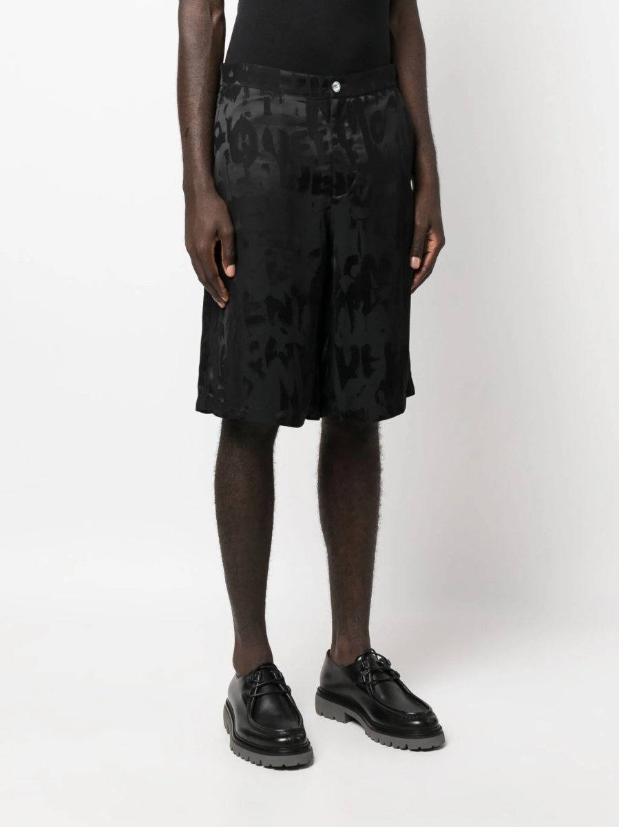 Pantaloni scurti Alexander McQueen negri - Img 3
