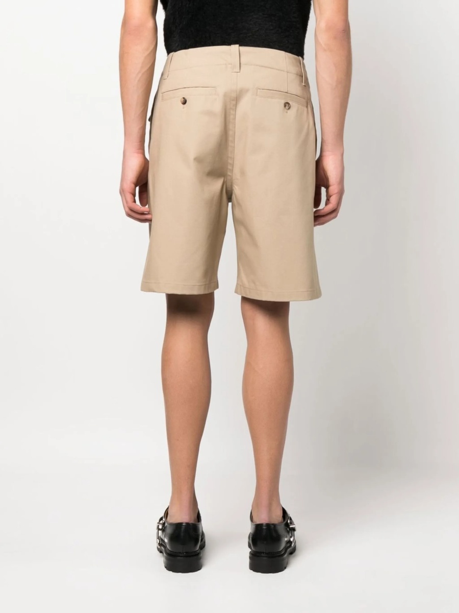 Pantaloni scurti Alexander McQueen neutri din bumbac - Img 4