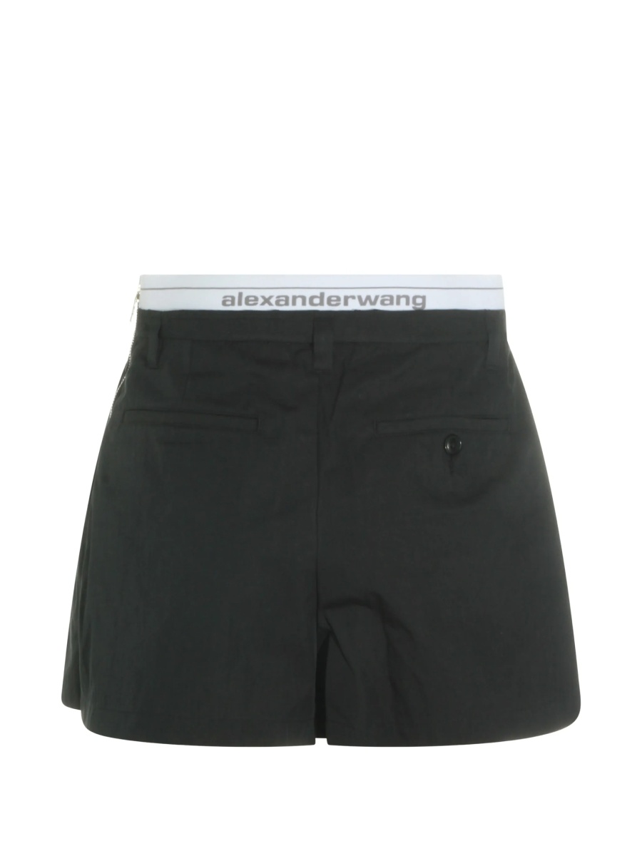 Pantaloni scurti Alexander Wang negri din poliamida si bumbac - Img 2