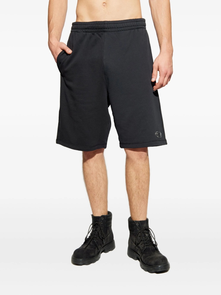 Pantaloni scurti Diesel negri din bumbac - Img 3