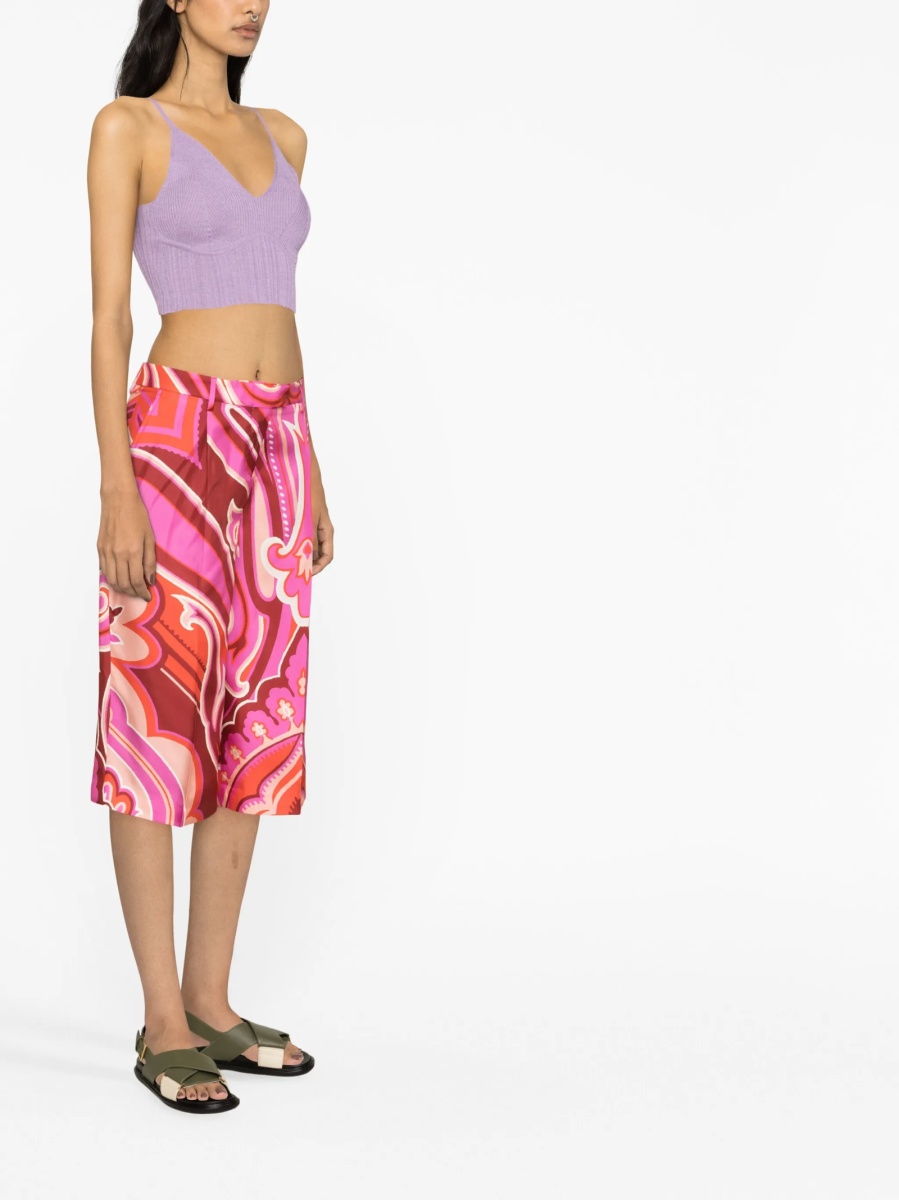 Pantaloni scurti ETRO roz din matase - Img 4