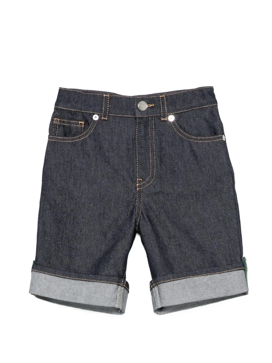 Pantaloni scurti Gucci albastri din bumbac - Img 6