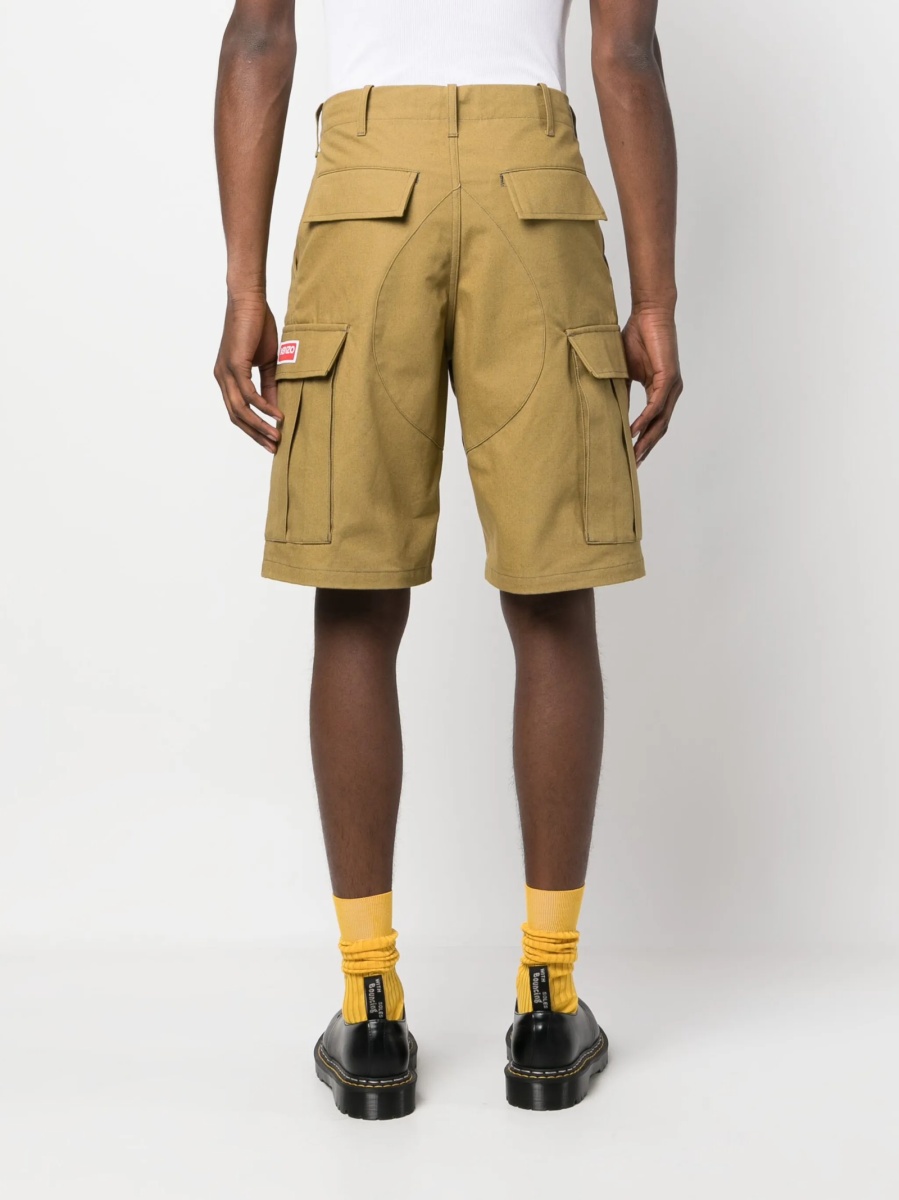 Pantaloni scurti Kenzo verzi din bumbac - Img 4