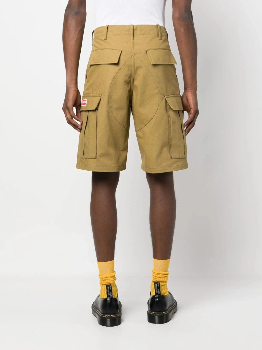 Pantaloni scurti Kenzo verzi din bumbac - Img 4