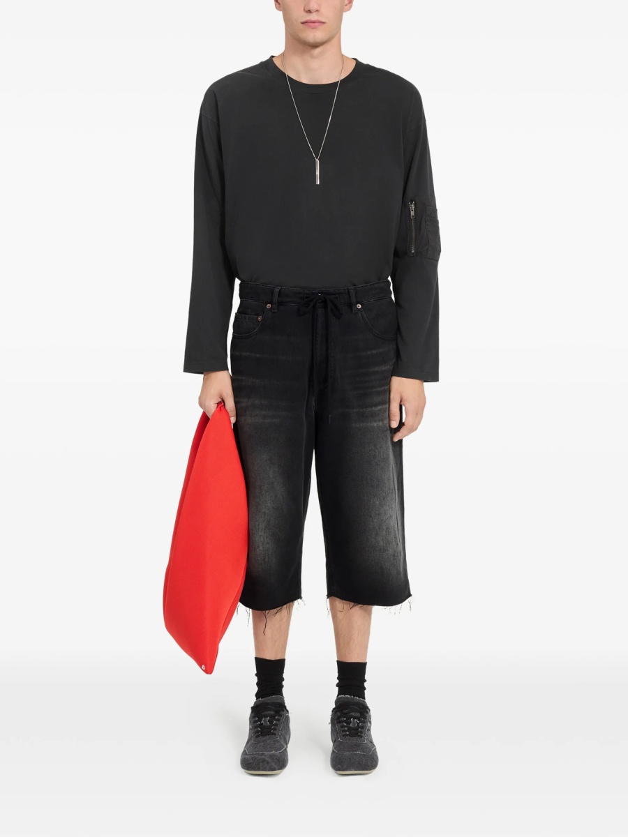 Pantaloni scurti MM6 Maison Margiela negri - Img 2