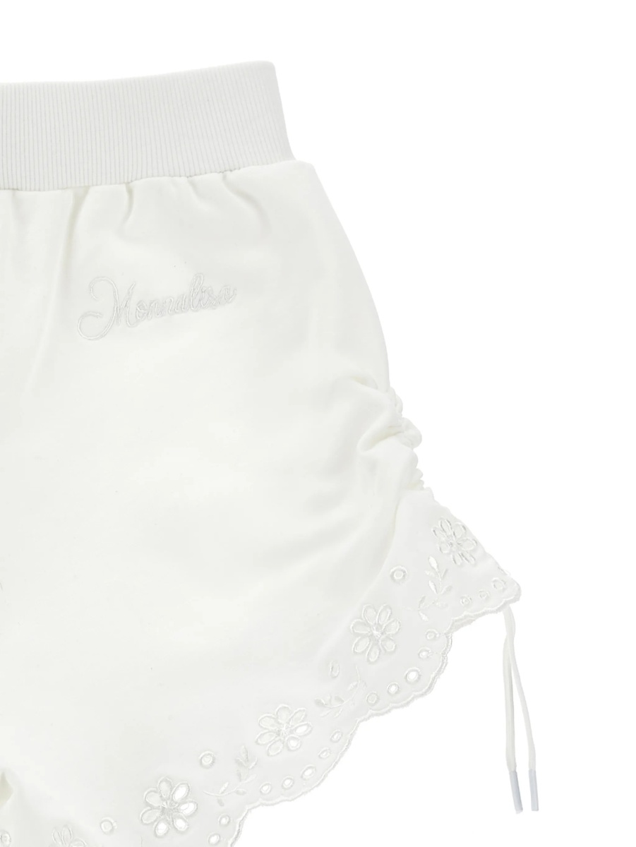 Pantaloni scurti Monnalisa albi - Img 3