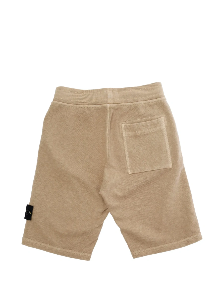 Pantaloni scurti Stone Island bej din bumbac - Img 4