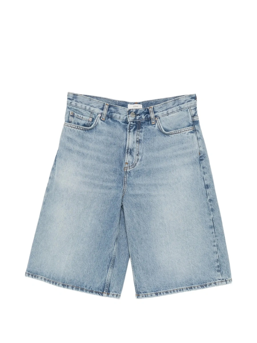 Pantaloni scurti TOTEME albastri din denim - Img 8