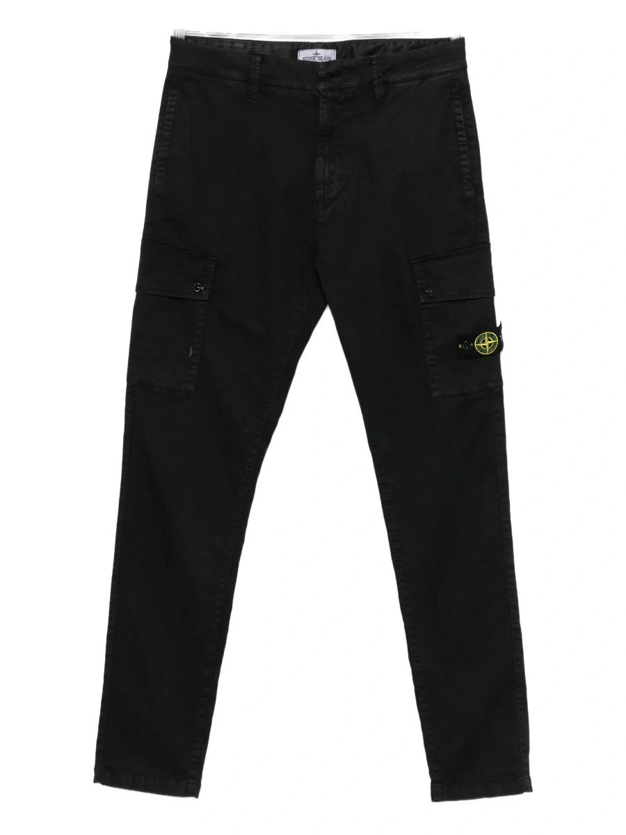 Pantaloni Stone Island negri din bumbac - Img 6