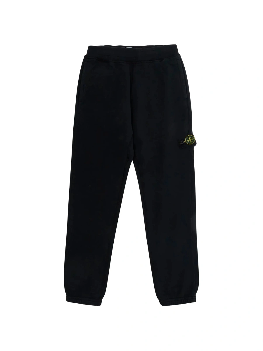Pantaloni Stone Island negri din bumbac - Img 6