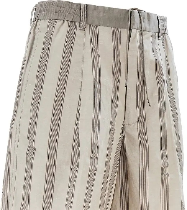 Pantaloni Striped motif linen-blend shorts - Img 2