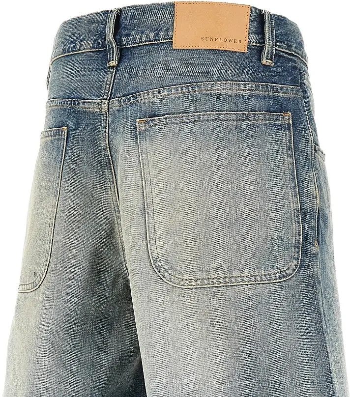 Pantaloni Super Wide denim bermuda shorts - Img 4