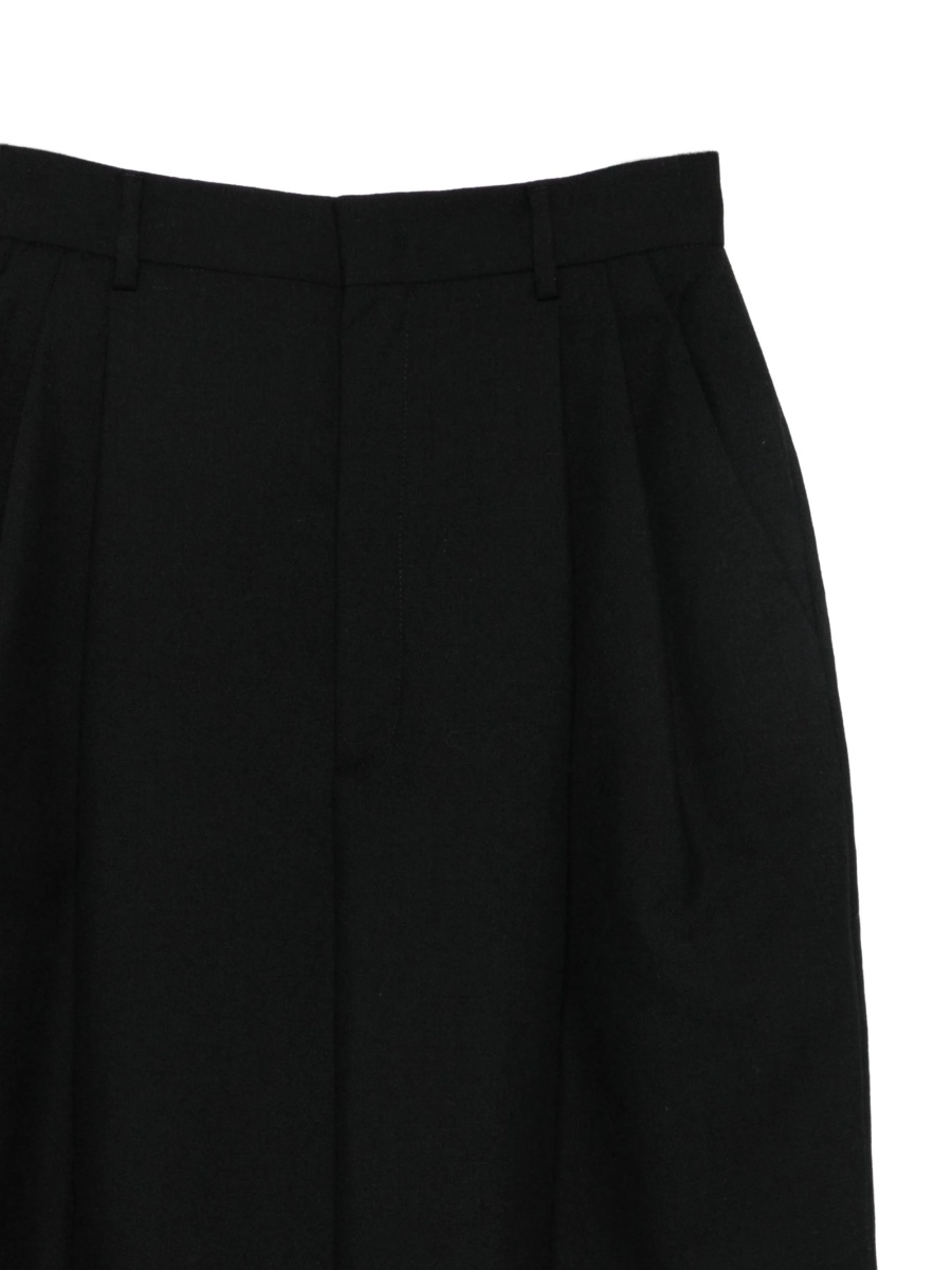 Pantaloni talie inalta Moschino negri din lana - Img 3