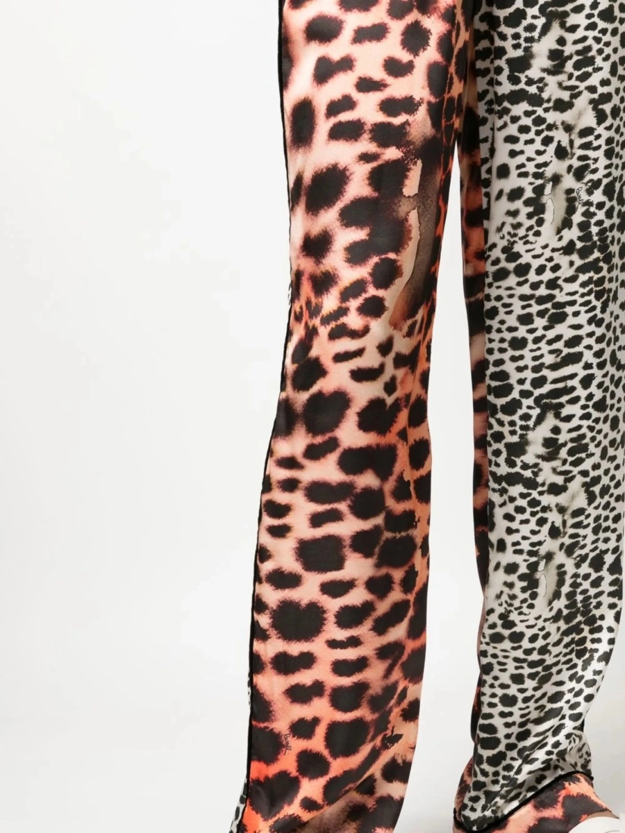 Pantaloni talie inalta Roberto Cavalli neutri - Img 5