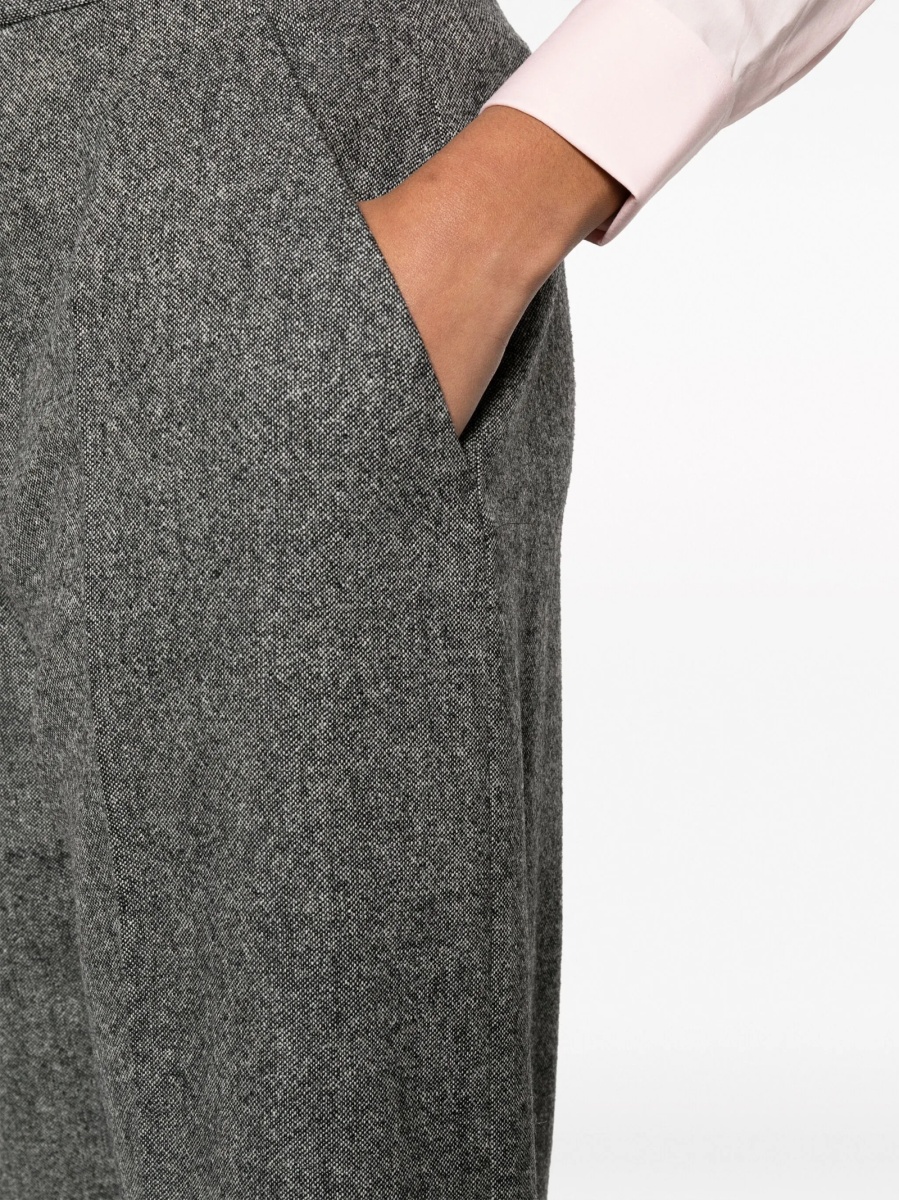 Pantaloni talie inalta Vivienne Westwood negri din lana si elastan - Img 5