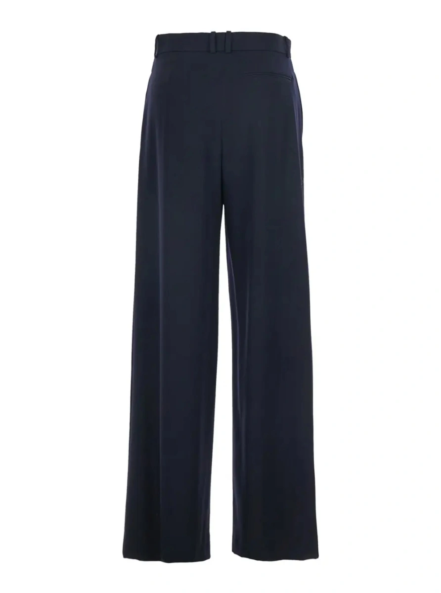 Pantaloni THE ROW albastri din lana 'Dender' - Img 2