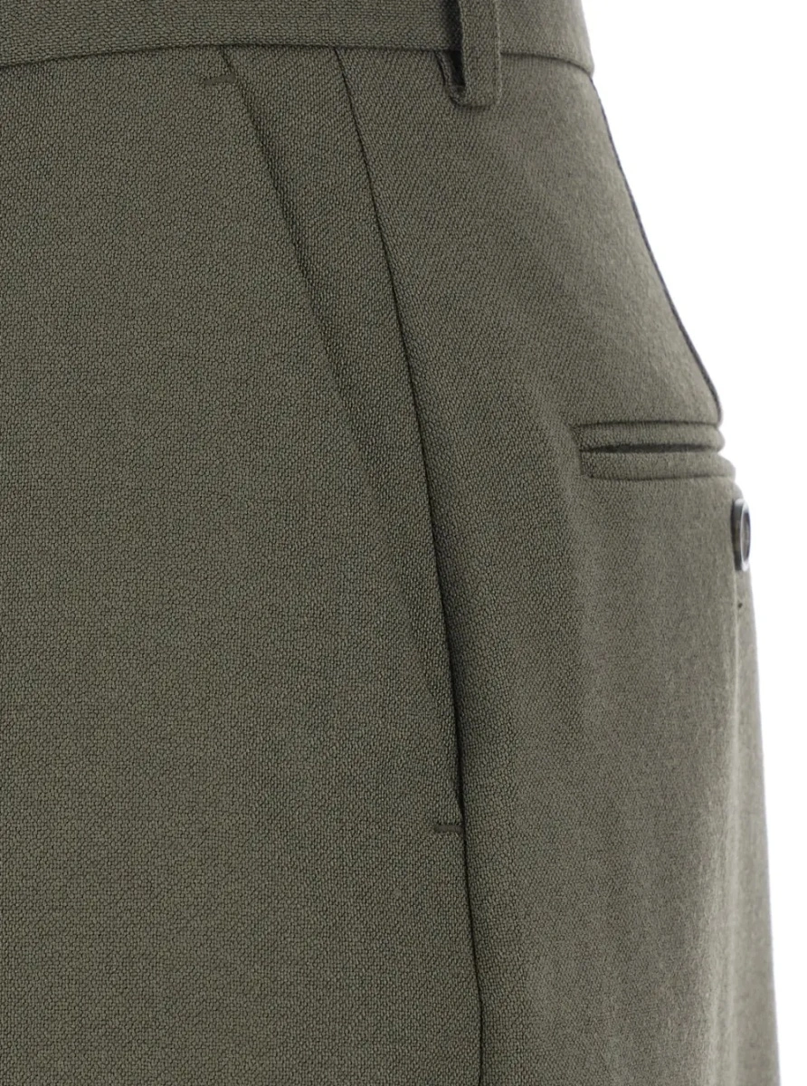 Pantaloni TOTEME verzi din lana - Img 3
