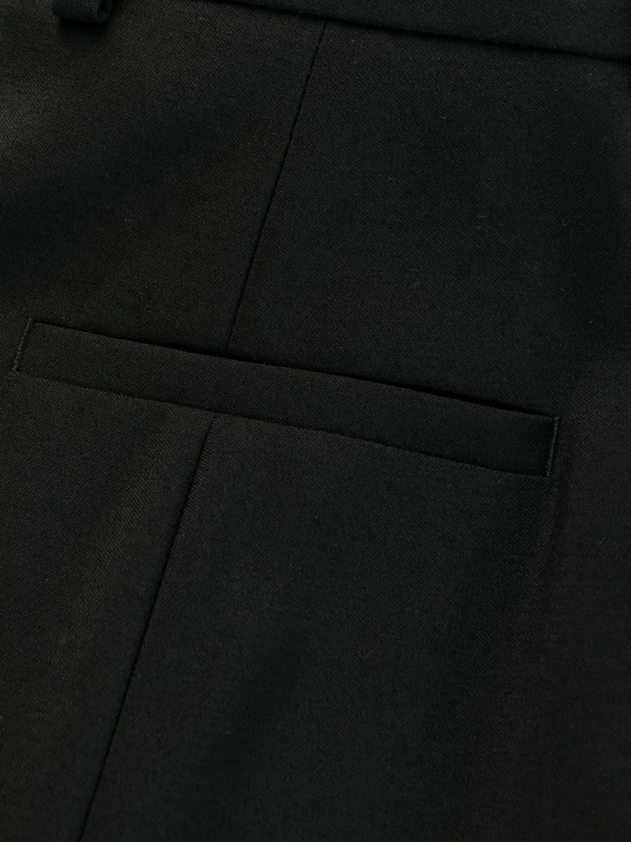 Pantaloni trei sferturi Alexander McQueen negri din lana - Img 5