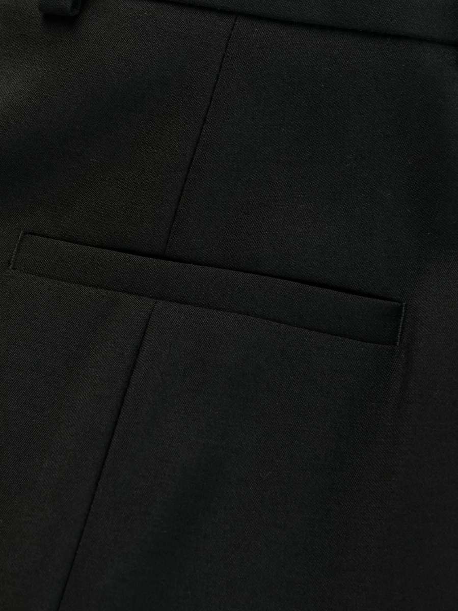 Pantaloni trei sferturi Alexander McQueen negri din lana - Img 5