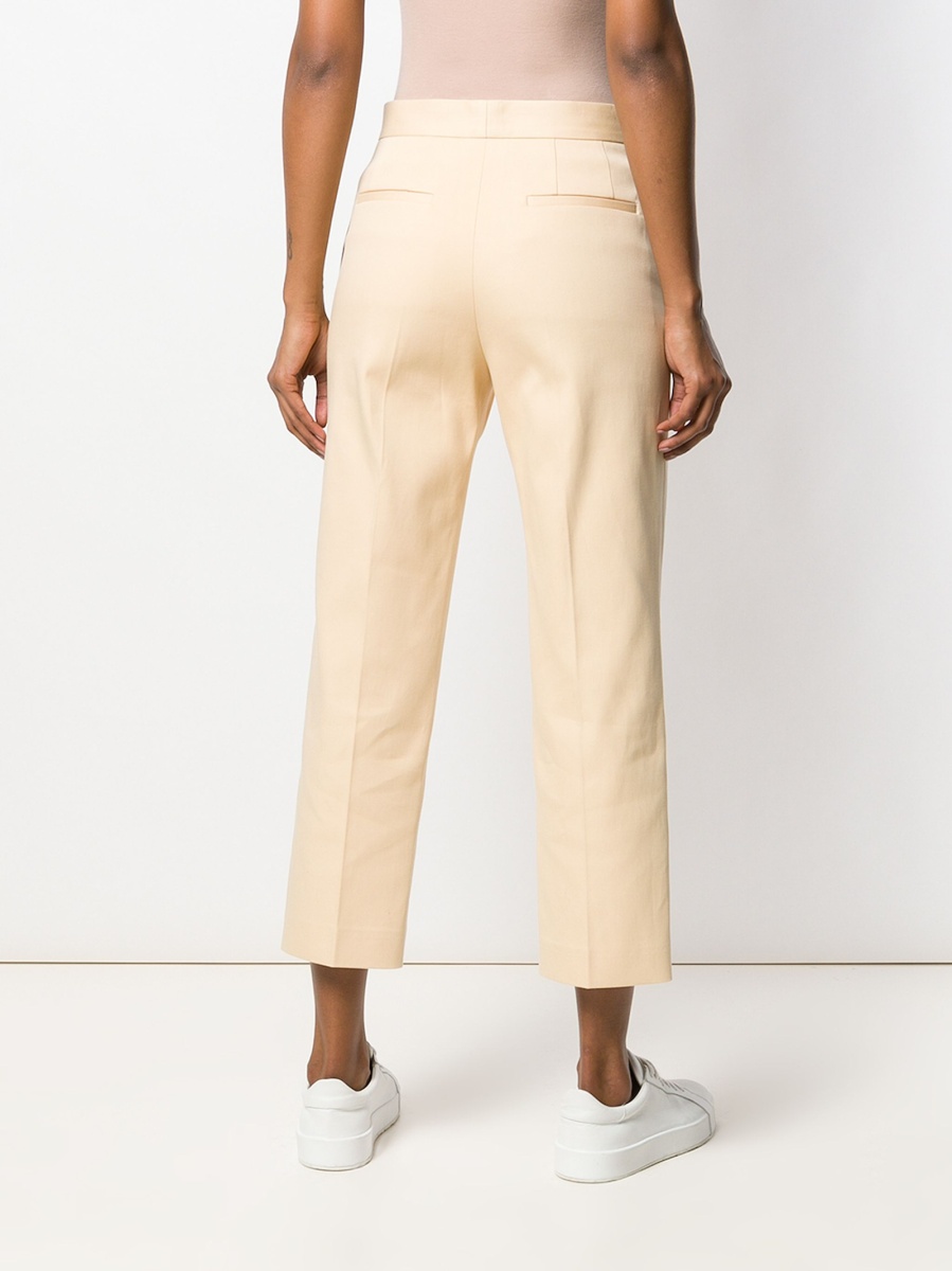 Pantaloni trei sferturi Jil Sander neutri din bumbac - Img 4
