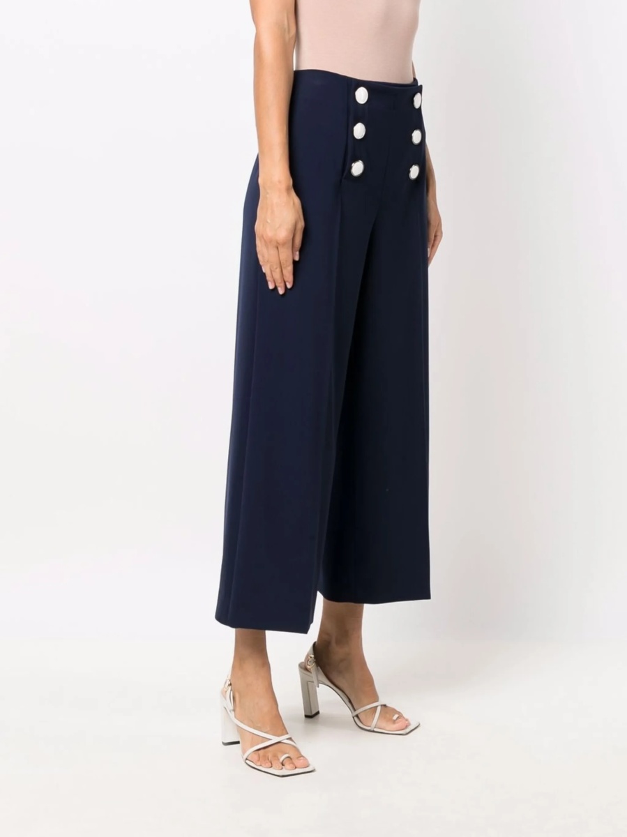 Pantaloni trei sferturi LOVE Moschino albastri din spandex/elastan si polyester - Img 3
