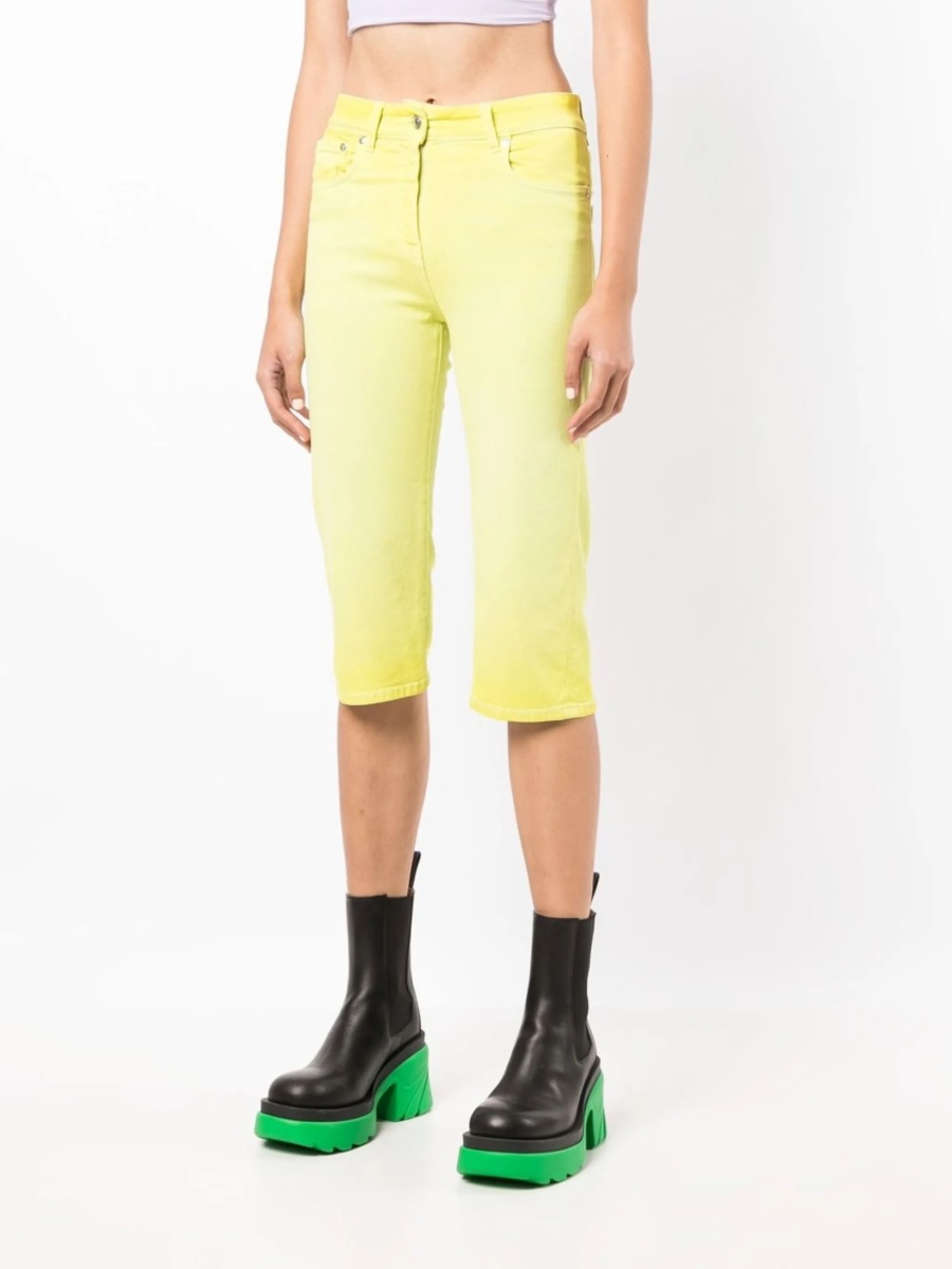 Pantaloni trei sferturi MSGM galbeni - Img 3