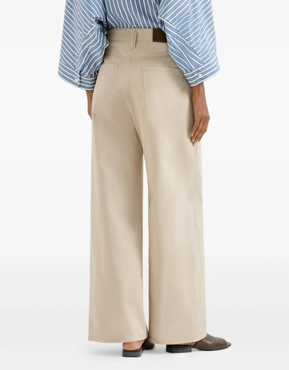 Pantaloni Wide-leg cotton Pants with monili - Img 6