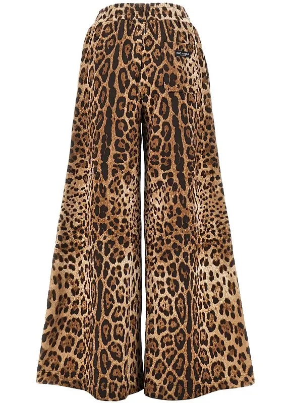 Pantaloni Wide-leg pants with leopard-print - Img 3