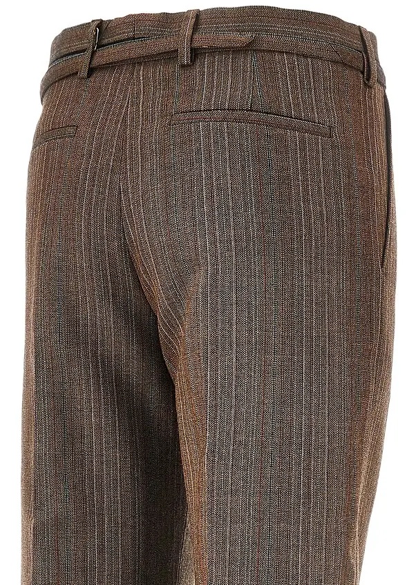 Pantaloni Wool straight pants with belt - Img 4