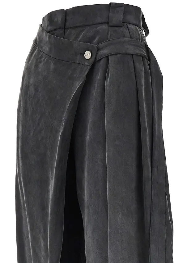 Pantaloni Wrap-over twill pants - Img 2