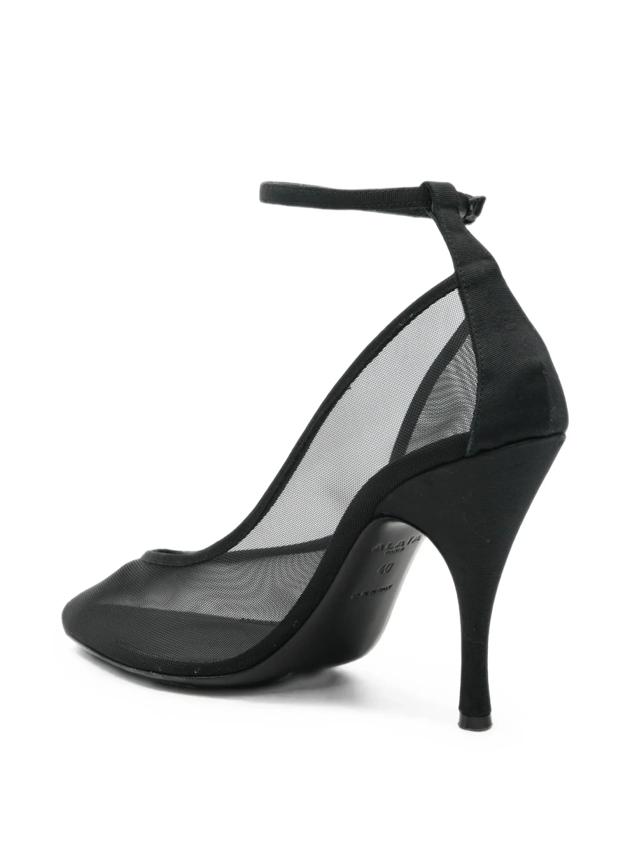 Pantofi cu toc Alaïa negri din piele - Img 6