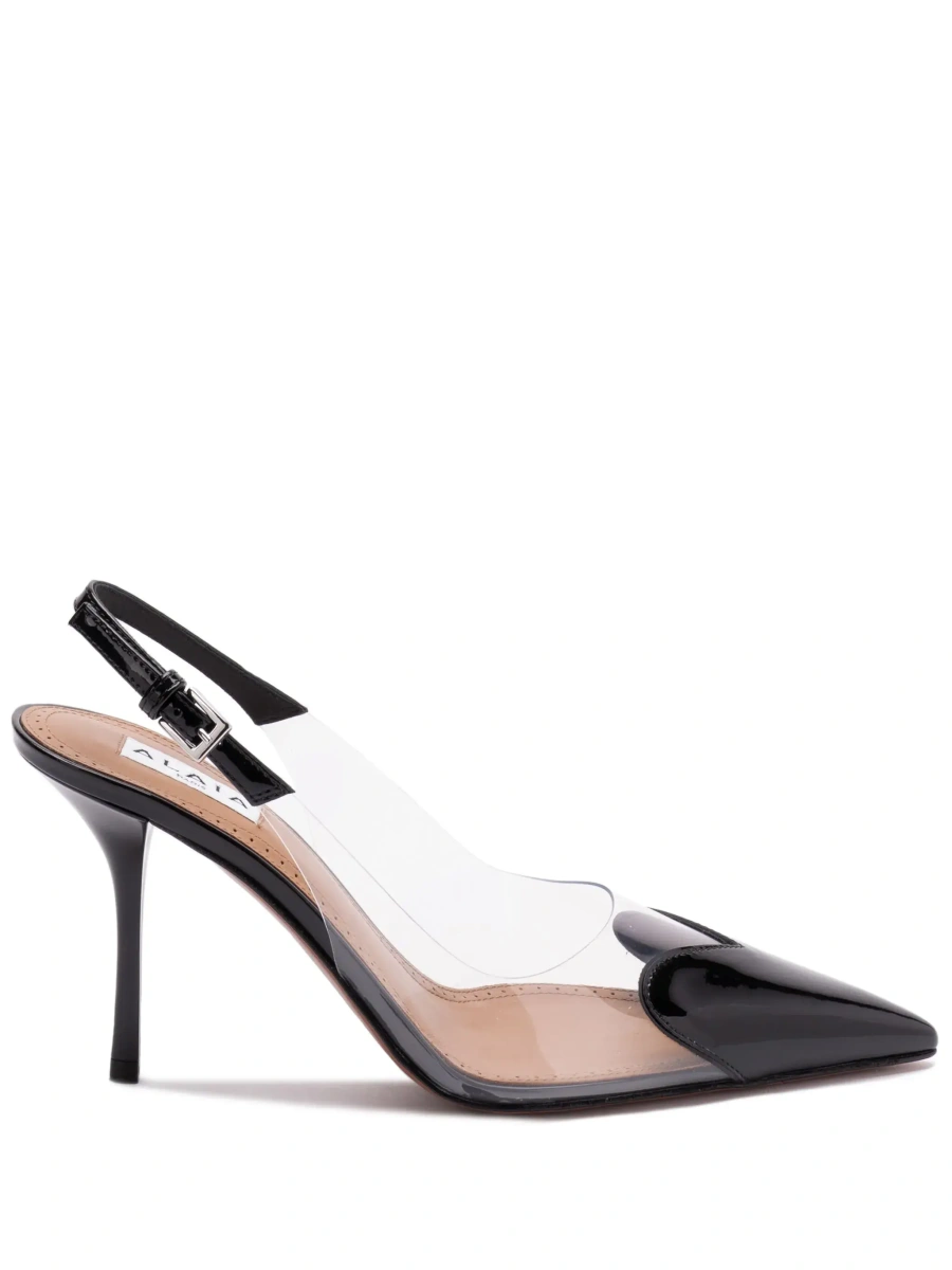 Pantofi cu toc Alaïa negri din piele - Img 9
