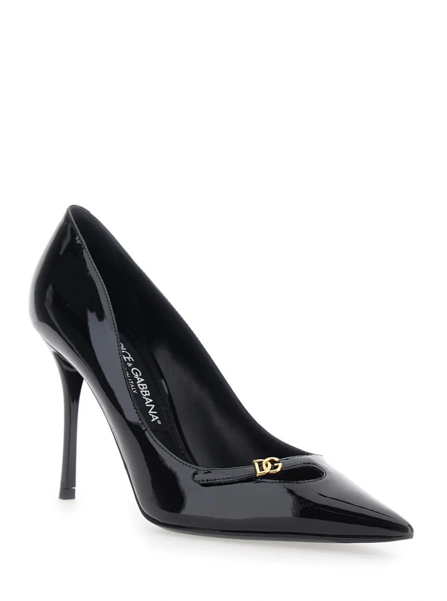 Pantofi cu toc Dolce &amp; Gabbana negri din piele - Img 2