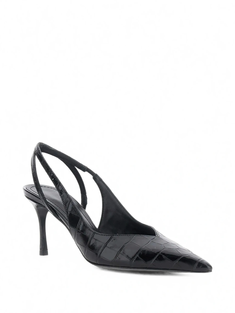 Pantofi cu toc Ferragamo negri din piele 'Dafne' - Img 4