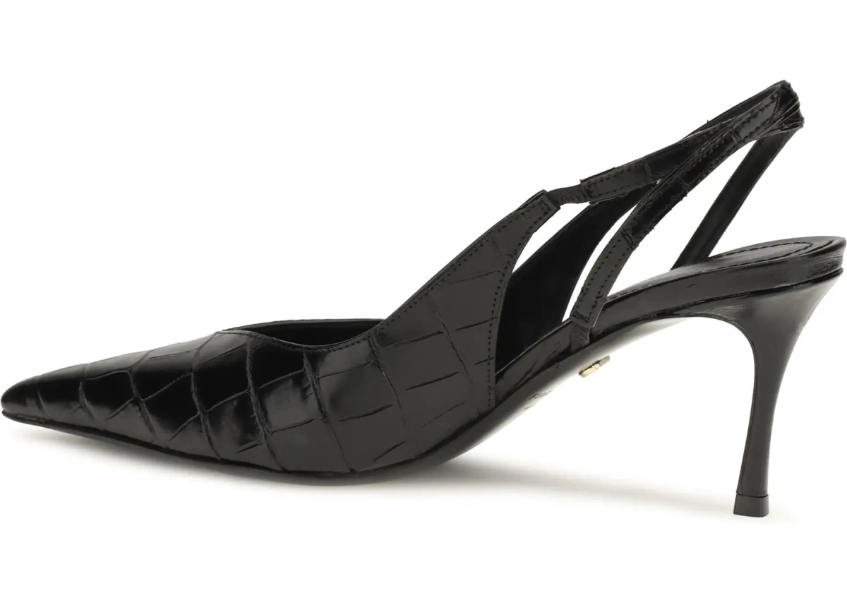 Pantofi cu toc Ferragamo negri din piele - Img 3