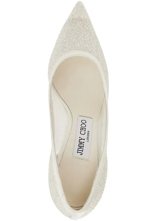 Pantofi cu toc Jimmy Choo albi 'Love' - Img 4