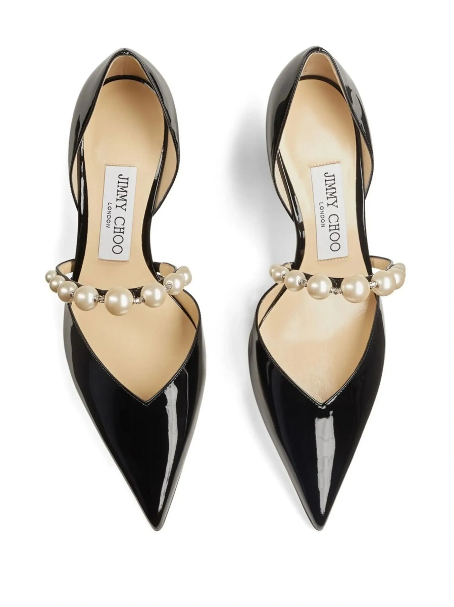 Pantofi cu toc Jimmy Choo negri din piele 'Aurelie' - Img 7