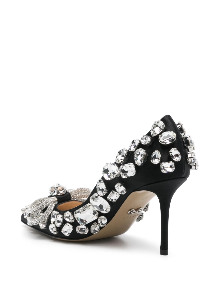 Pantofi cu toc MACH &amp; MACH negri din material textil - Img 3