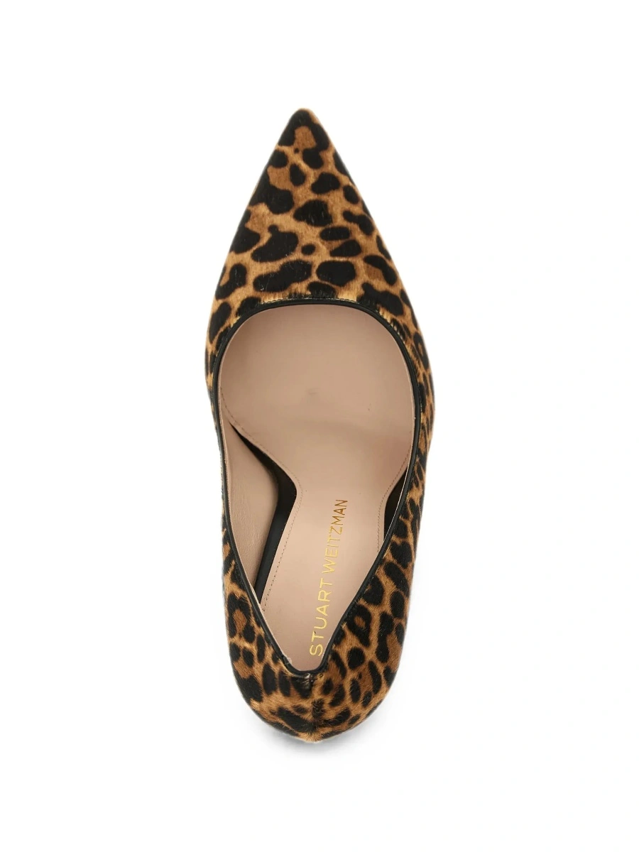 Pantofi cu toc Stuart Weitzman maro din piele 'Stuart Power' - Img 5