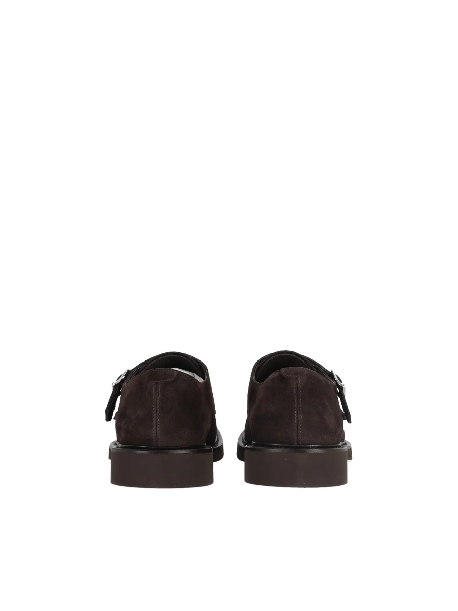 Pantofi DOUBLE BUCKLE CAP TOE (GM) VISONE TERRE+F.DO T.MORO - Img 4