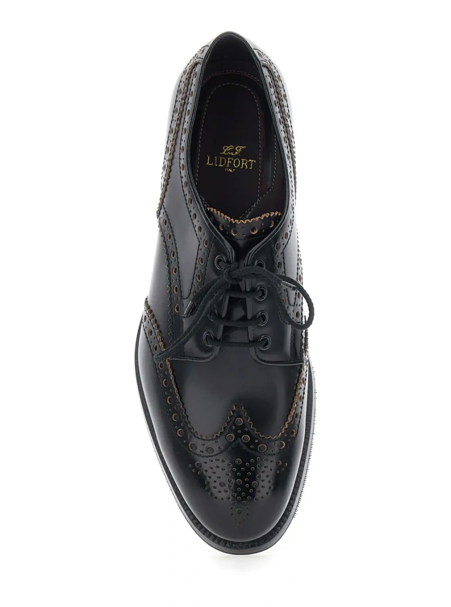 Pantofi eleganti LIDFORT negri din piele - Img 4